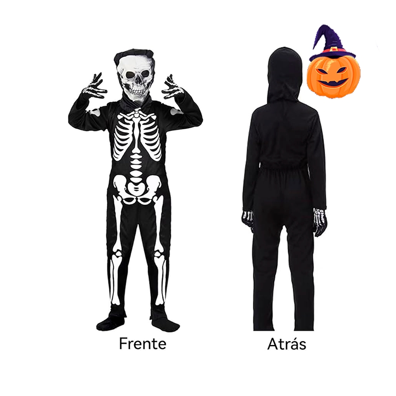 Disfraz de Esqueleto Brillante Para Niños - Image 3
