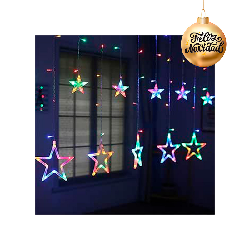 Guirnaldas Luminosas Estrellas Cortina Luces