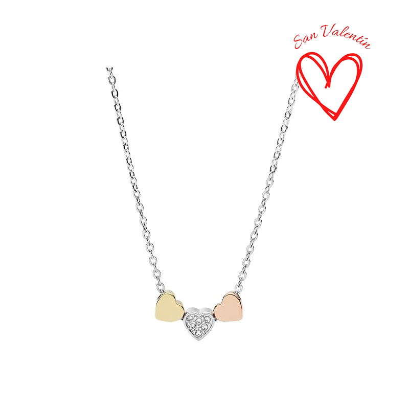 Collar De Cadena Con Colgante De Plata De Ley O Acero Inoxidable En Tono Plateado