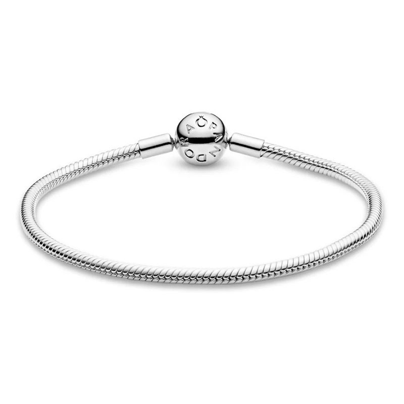 Brazalete cadena de serpiente con cierre redondo Pandora Moments - Image 3
