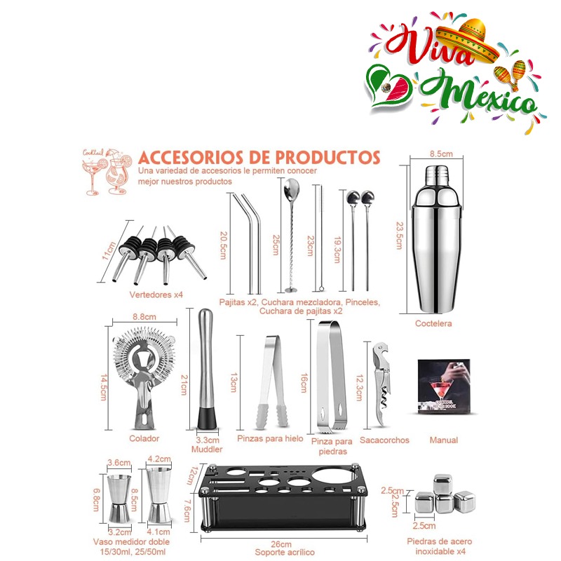 Cocktail Bar Set Kit 23Pzs - Image 2