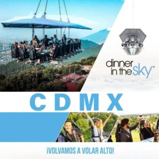 Dinner In the sky CDMX Cena