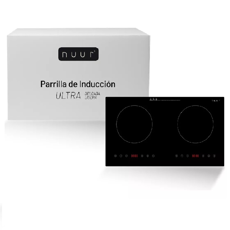 Parrilla de Inducción 2 Quemadores 1000W y Controles Independientes