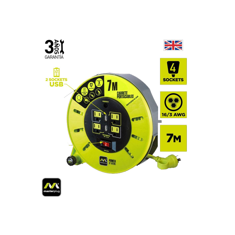 Masterplug Extensión Eléctrica de Cassette 7M - Image 2