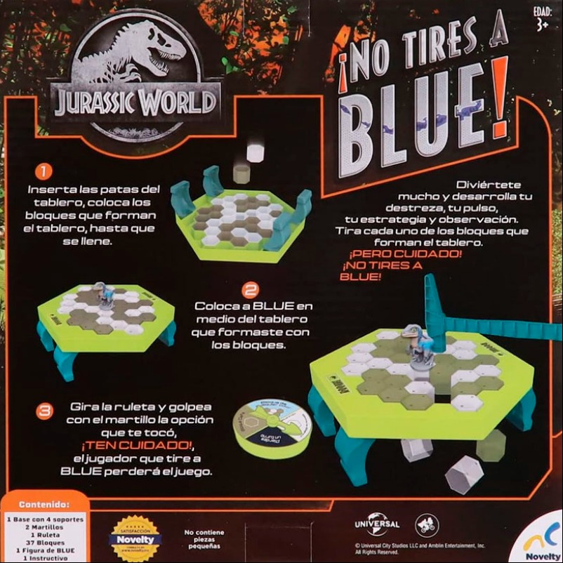 Juego de Mesa para Niños No Tires a Blue de Jurassic World - Image 3