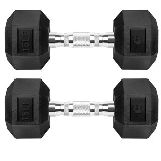 Par de Mancuernas Hexagonal de 25 Lbs