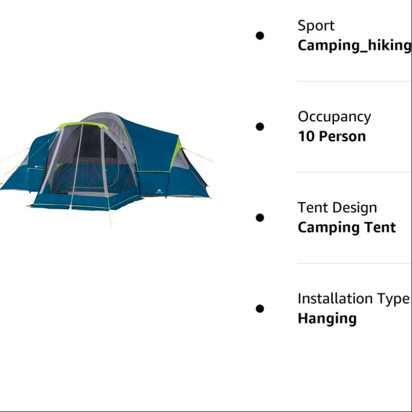 Tienda de Campaña Familiar Para 10 Personas con 3 habitaciones - Image 3