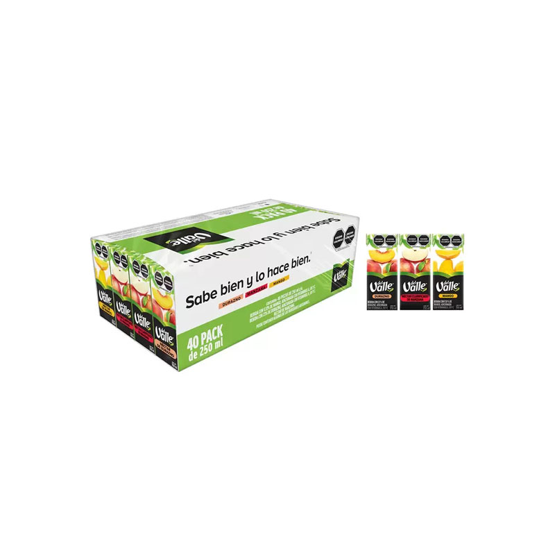 Del Valle Kids Jugos Surtidos 40 Pzas De 250Ml