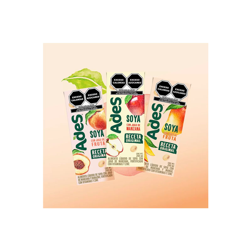 Bebida De Soya Ades Con Jugo De Frutas 36 Pzas De 200Ml Varios Sabores - Image 2