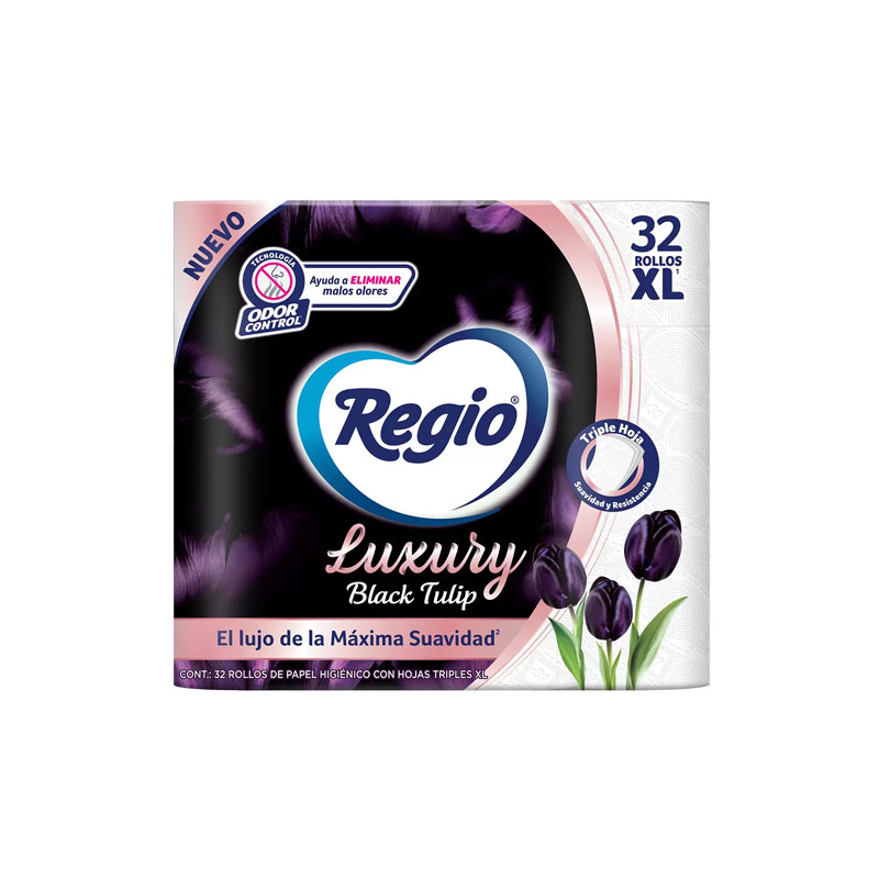 Regio Luxury Black Tulip Papel Higiénico 32 Rollos