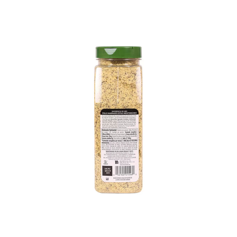 Mccormick Sal Sazonada Con Limón Y Pimienta 737 G - Image 2