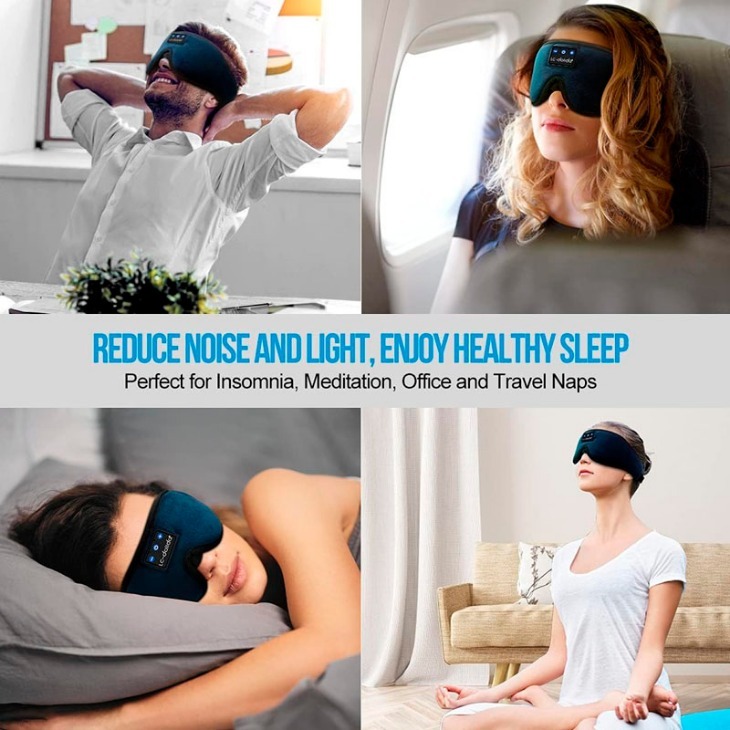 Máscara de ojos para dormir con auriculares Bluetooth - Image 3