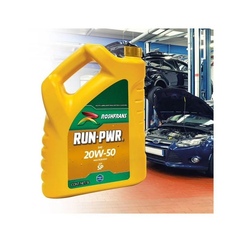 Aceite Lubricante para Motor Roshfrans Run Power Multigrado SAE 20W 50 API SP 4 pzas de 5 l - Image 3