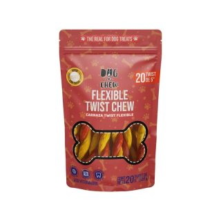 Carnazas Dog O Chew Twist Flexible Queso con Tocino 2 pack con 20 pzas