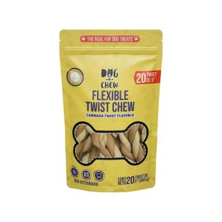 Carnazas Dog O Chew Twist Flexible Cacahuate con Plátano 2 pack de 20 pzas