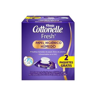 Papel Higiénico Húmedo Kleenex Cottonelle Fresh 6 Paquetes De 42 Toallas