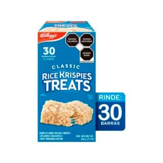 Barras de Arroz Rice Krispies Treats Kelloggs Sabor Malvavisco 30 pzas