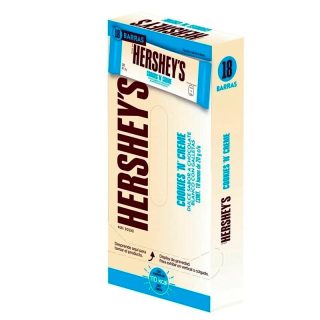Chocolate Hersheys Cookies N Creme 18 pzas de 20 g