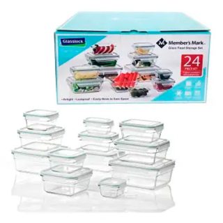 Contenedores Members Mark Glasslock con 24 pzas