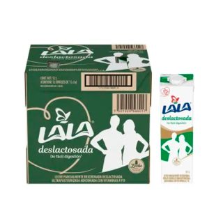 Leche Deslactosada Lala 12 pzas 1 L