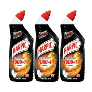 Limpiador Desinfectante Para Inodoros Harpic Power Ultra Original Todo en 1 con 3 pzas de 750 ml