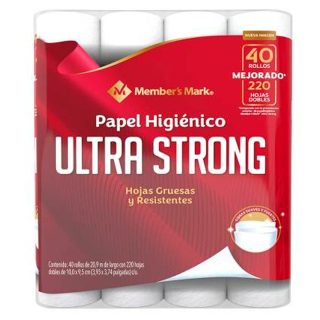 Papel Higiénico Member's Mark Ultra Strong con 40 Rollos