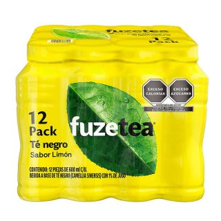 Té Negro Fuze Tea Sabor Limón 12 pzas de 600 ml