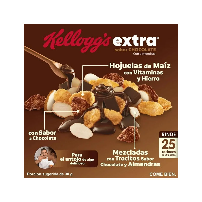 Cereal Extra Kelloggs Sabor Chocolate con Almendras 765 g - Image 2