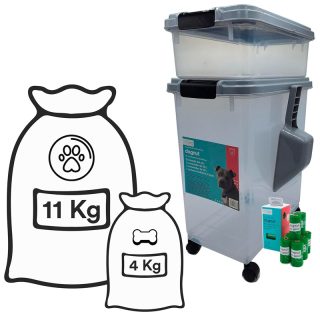 Contenedor Hermético Para Alimento de Mascotas 3 Piezas