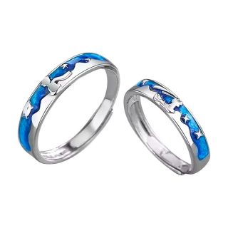 Set de 2 anillos autoajustables Plata 925