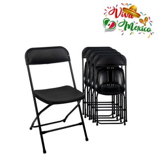 Set De 5 Sillas Plegables De Plástico Reforzadas