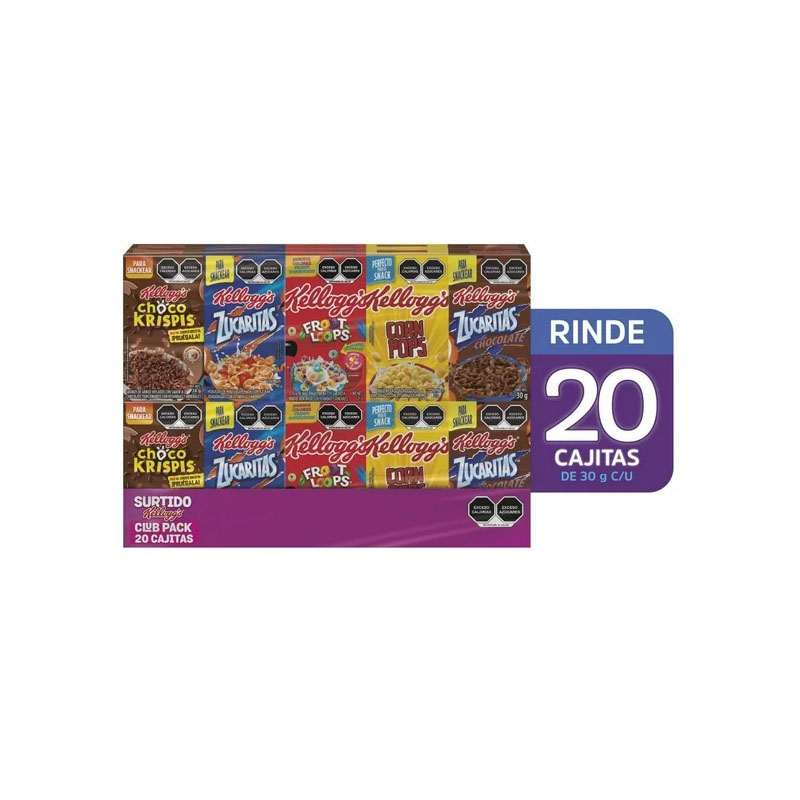 Cereales Kelloggs Surtidos 20 pzas 30 g