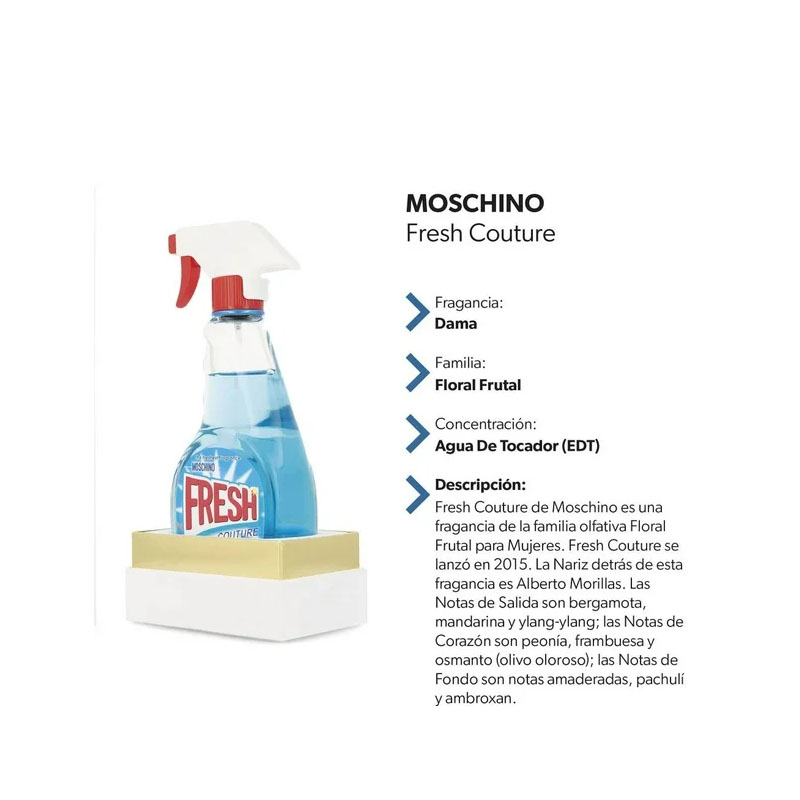 Eau de Toilette Moschino Moschino Fresh Couture para Dama 100 ml - Image 3