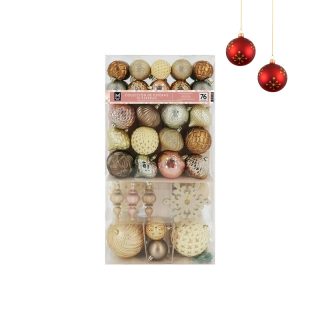 Colección de Esferas Members Mark Doradas 76 pzas