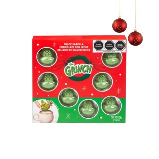 Dulce Sabor a Chocolate con Leche Relleno de Malvaviscos The Grinch 7 pzas