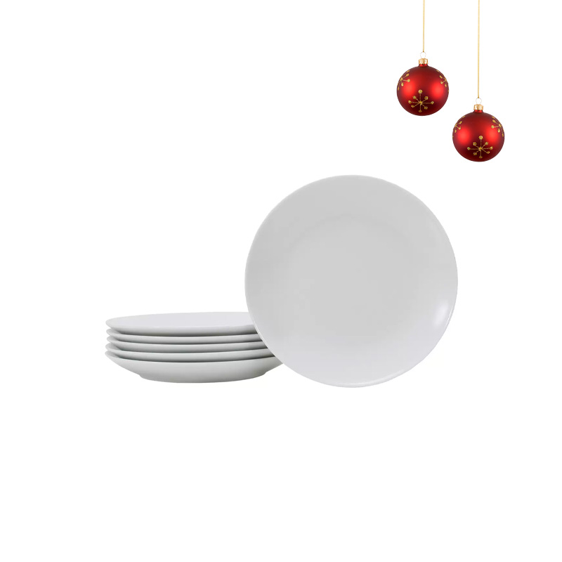 Crown Baccara Juego de 6 Platos para Ensalada de Porcelana