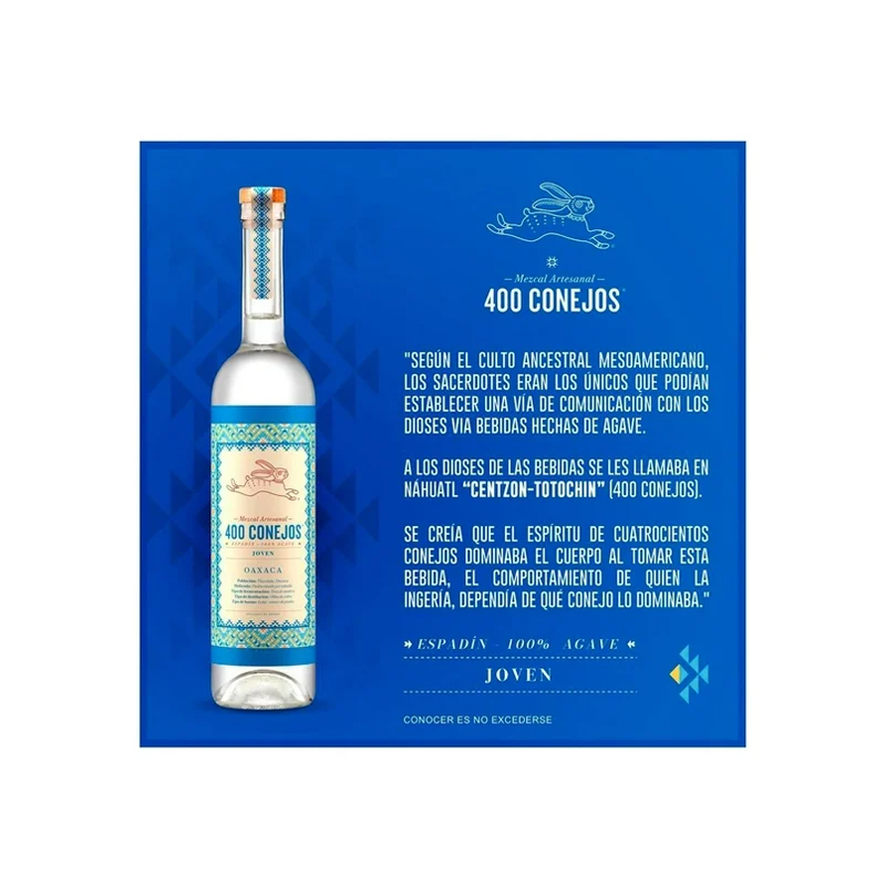 Mezcal 400 Conejos Espadín Joven 750 ml - Image 3
