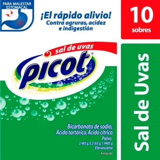 Antiácido Sal de Uvas Picot Polvo Efervescente 60 Sobres de 5 g