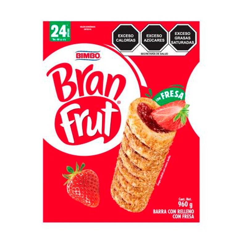 Barras Bimbo Bran Frut con Relleno con Fresa 24 pzas de 40 g