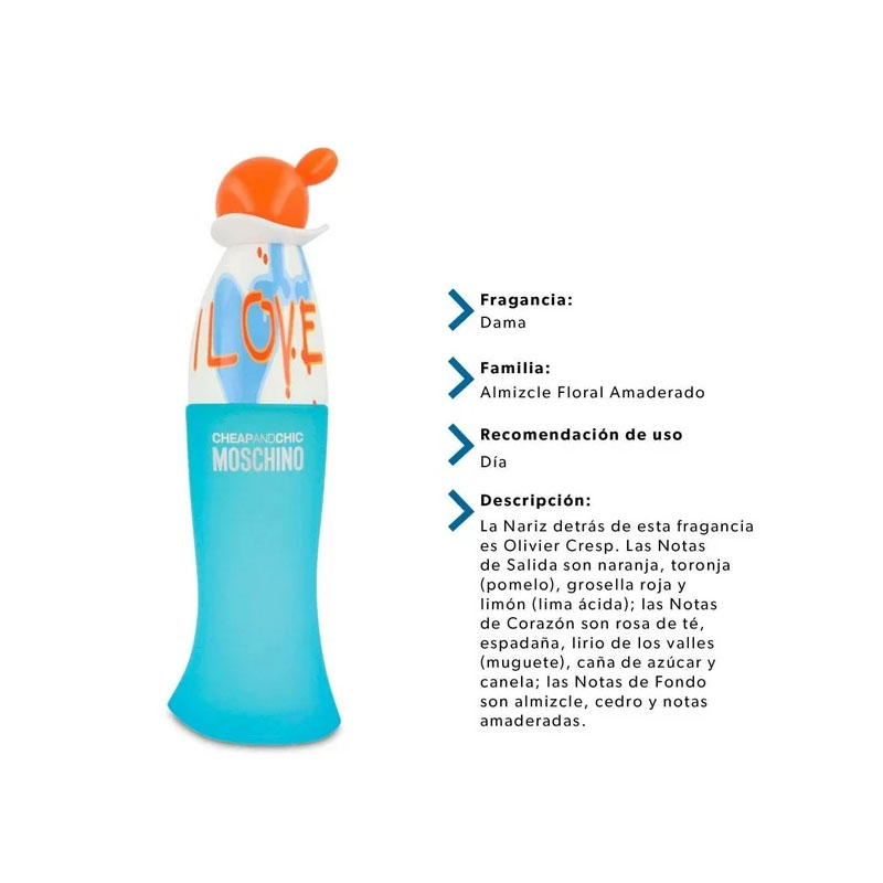 Eau de Toilette Moschino Cheap And Chic I Love Love para Dama 100 ml - Image 2