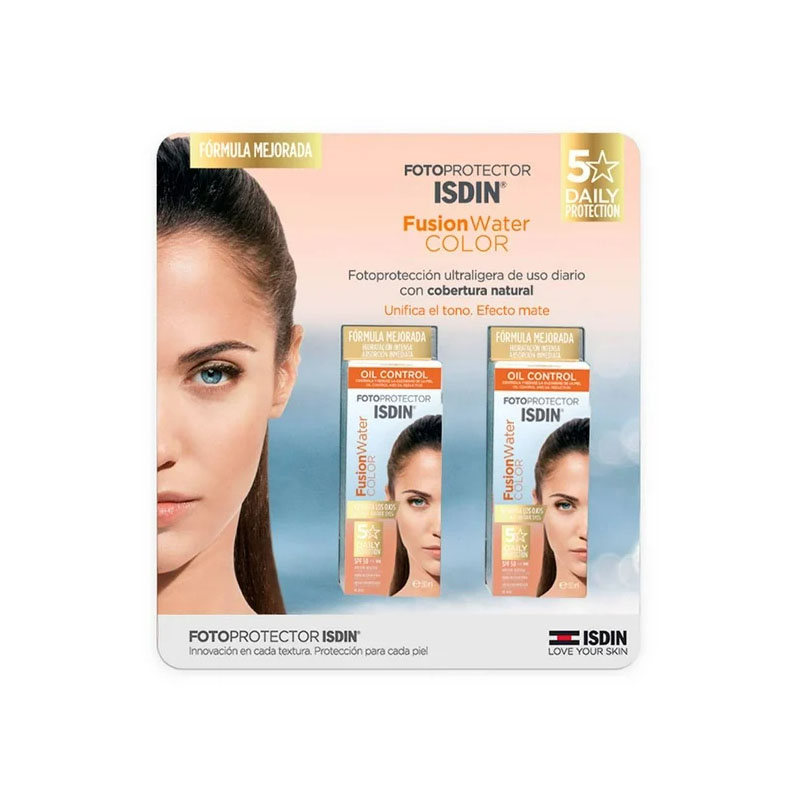 Fotoprotector ISDIN Fusion Water Color con FPS 50 2 pzas de 50 ml - Image 2