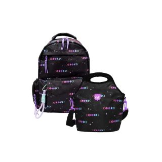 Mochila con Lonchera Kiut Norma Negro