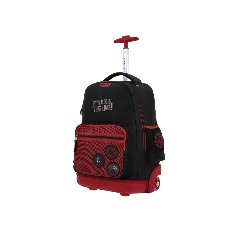 Mochila Con Ruedas y Luces Led Chenson Miles Morales Negro & Rojo - Image 3