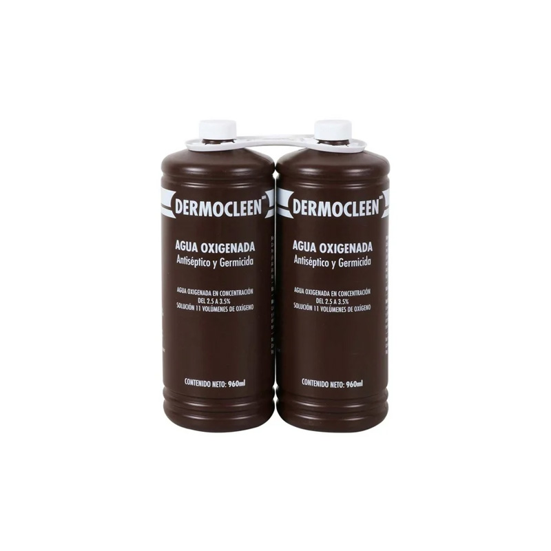 Agua Oxigenada Dermocleen 2 pzas de 960 ml