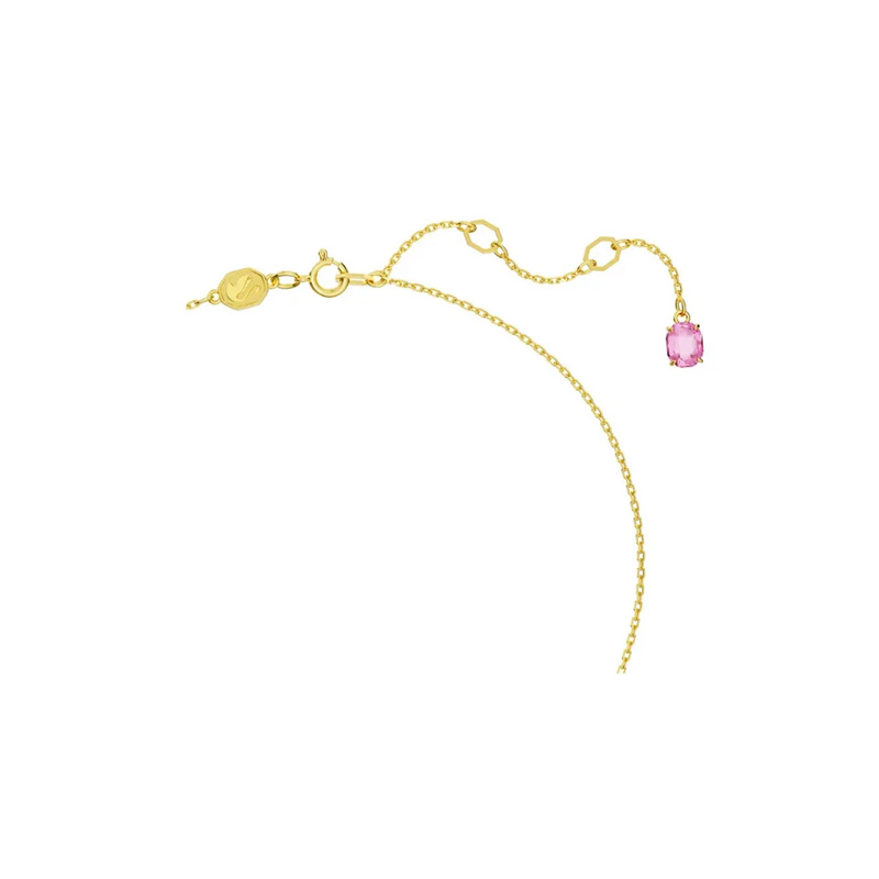 COLLAR COLGANTE SWAROVSKI FLORERE FLOR ROSA ORO CRISTALES - Image 4