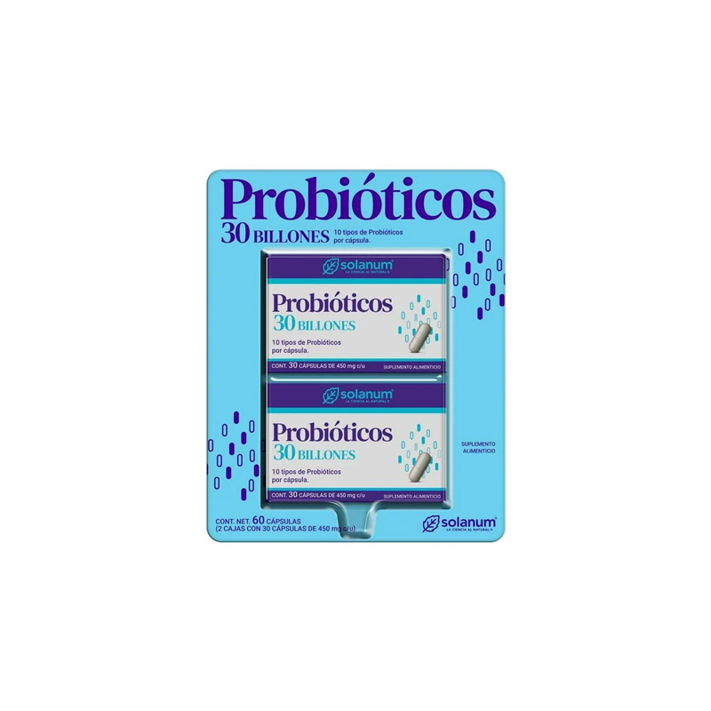 Probióticos Solanum 60 Cápsulas de 450 mg c/u