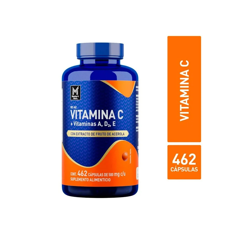 Suplemento Alimenticio Members Mark Vitamina C con Extracto de Fruto de Acerola 462 Cápsulas de 500 mg c/u - Image 4