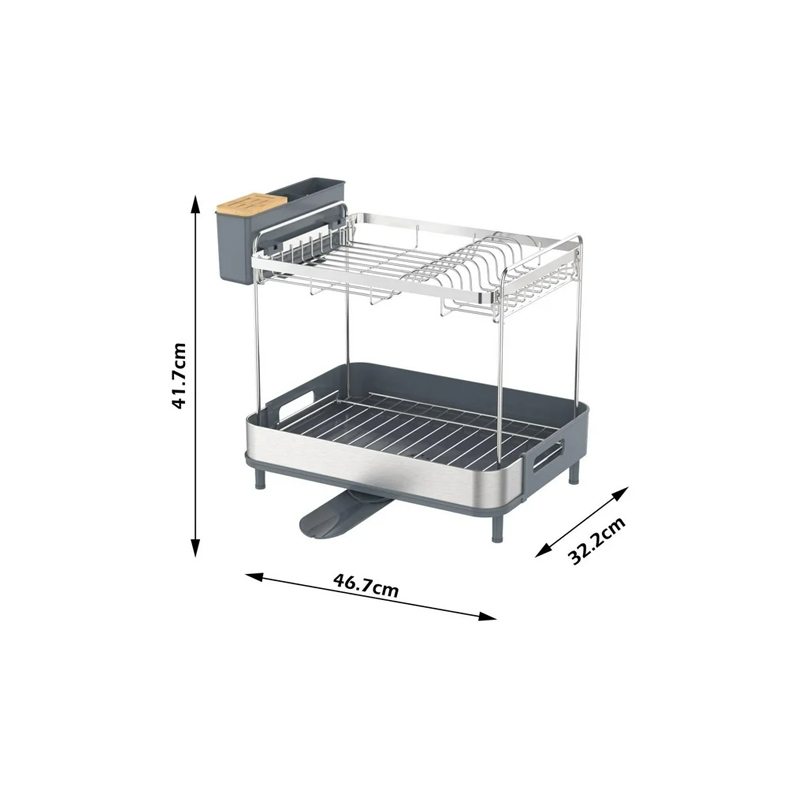 Escurridor Members Mark de Acero Inoxidable con 2 Niveles - Image 3