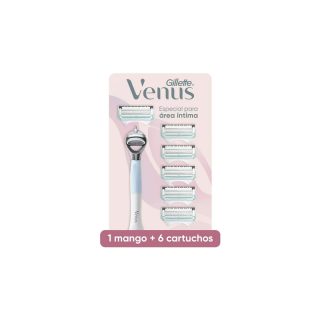 Rastrillo Gillette Venus Íntima 1 Mango + 6 Cartuchos