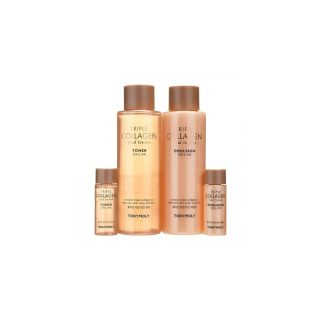 Set Triple Colágeno Skin Care TonyMoly Tónico 200 ml + 20 ml y Emulsión 200 ml + 20 ml
